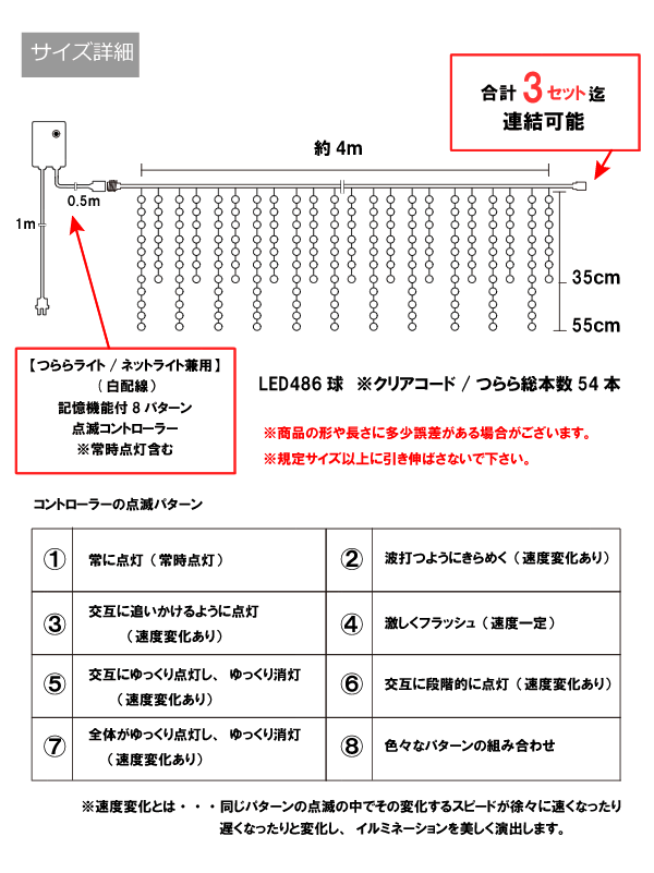 ツララライト　イルミネーション　図